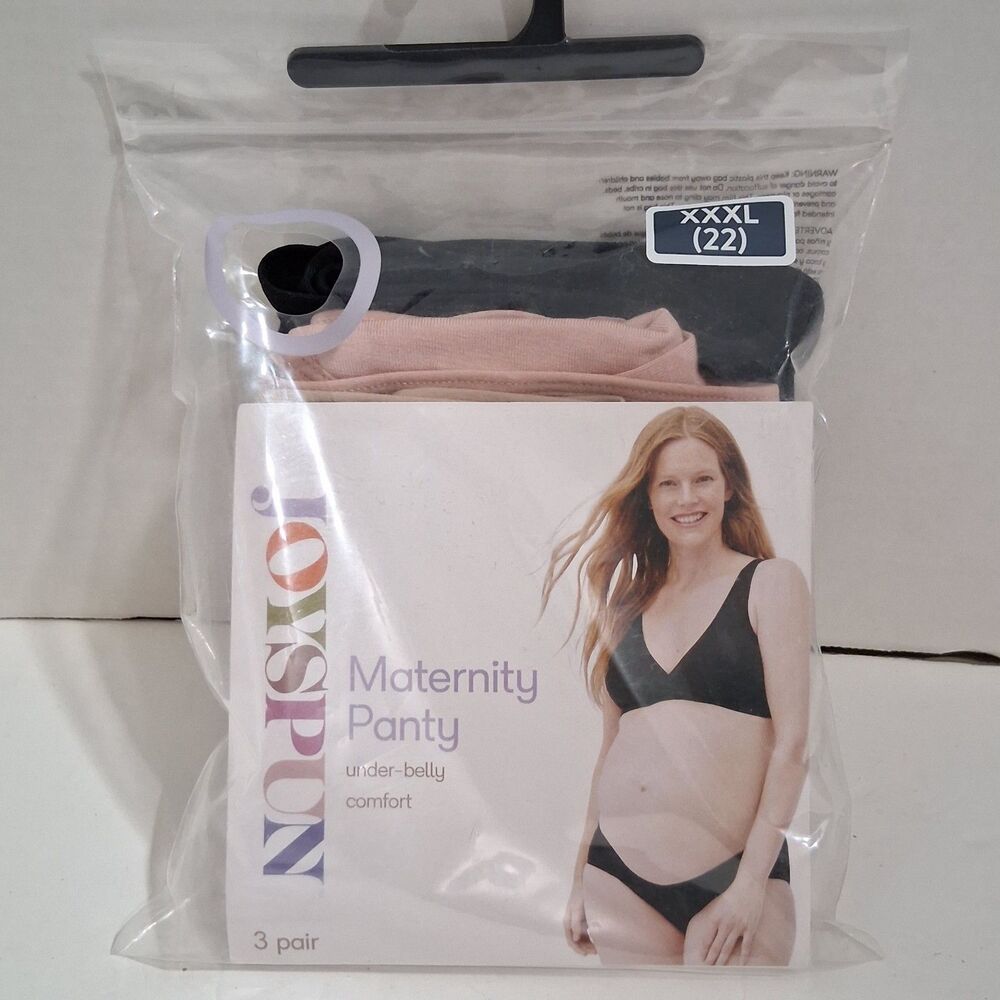 Maternity Panties Underbelly Underwear Size XXXL 22 Pregnancy Under The Bump 3pk